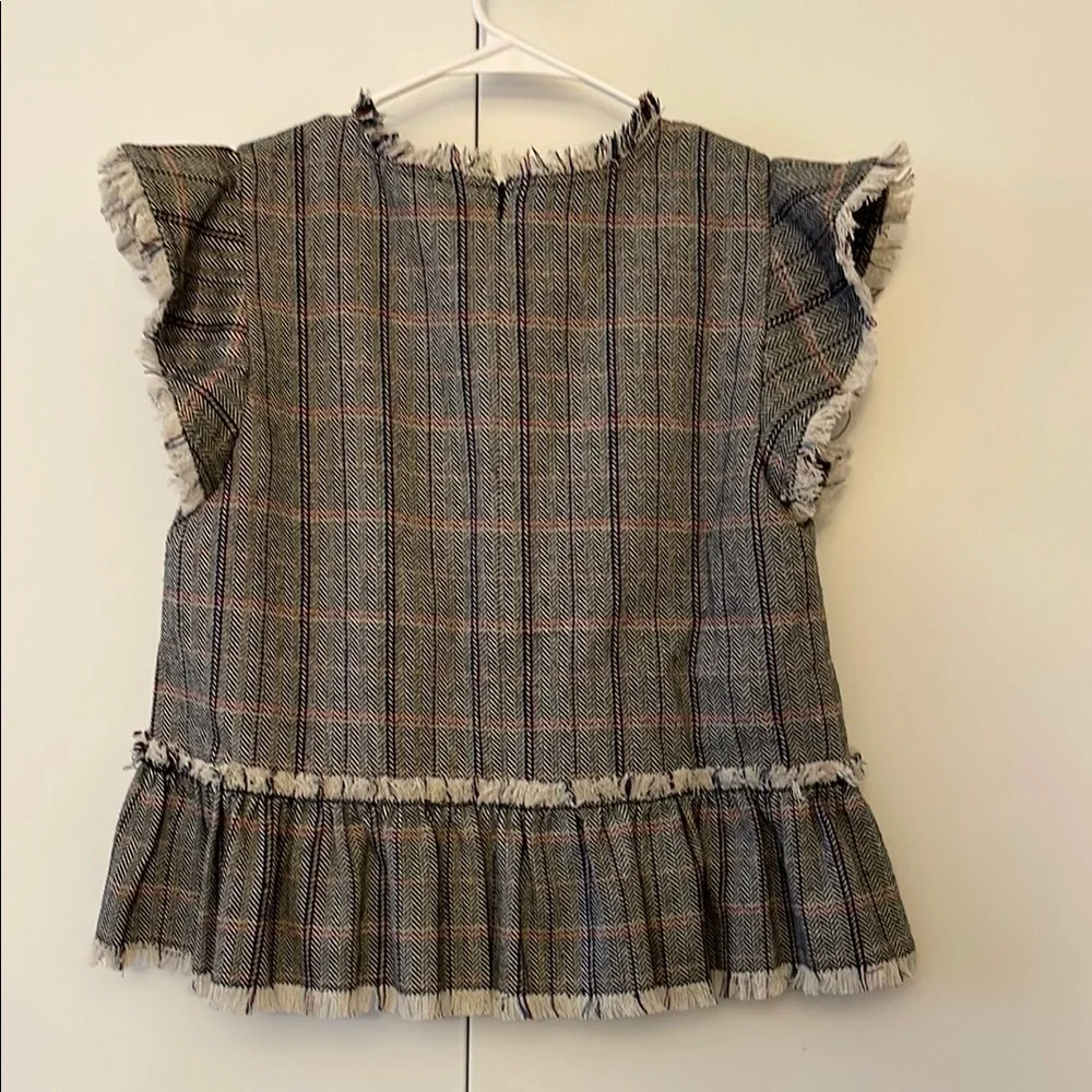 THML herringbone tweed fringe top. Size S. - Picture 10 of 16